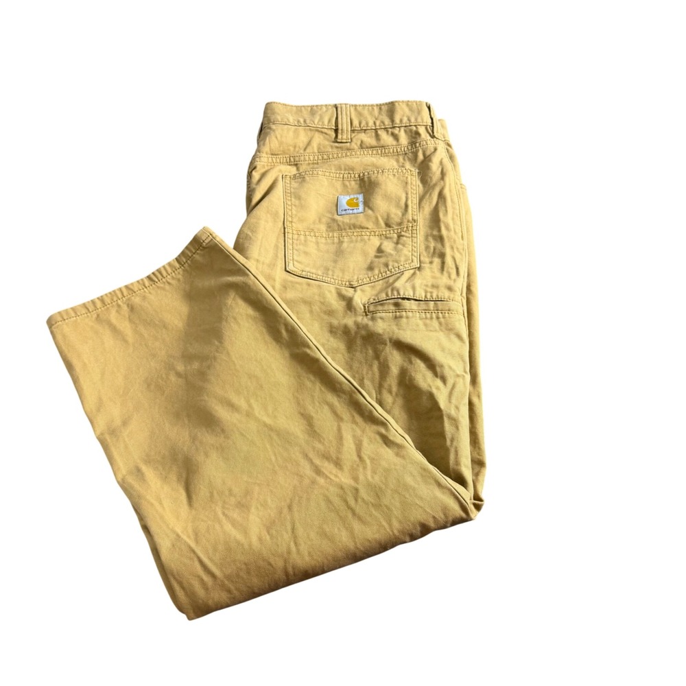 Carhartt Relaxed Fit Duck Canvas Work Pants Mens 38x30 Tan 5-Pocket